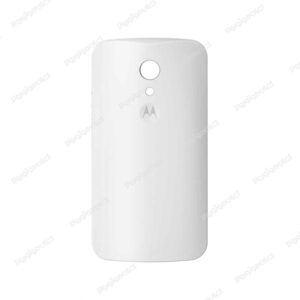 قاب پشتی اورجینال گوشی Motorola Moto G2 با طراحی فابریک، لوگوی موتورولا و کیفیت شرکتی مناسب برای تعویض قاب آسیب‌دیده رنگ سفید