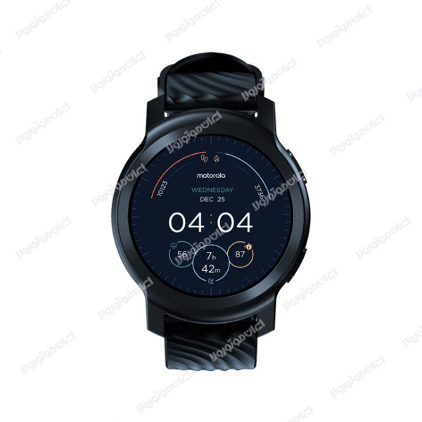 ساعت موتورولا ۱۰۰ / Moto Watch 100 سایز: ۴۲mm مقاوم در برابر آب : 5ATM ظرفیت باتری: 355mAh رنگ Phantom Black