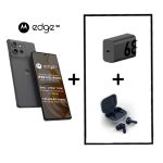 نمای نزدیک از گوشی موتورولا Edge 50 با طراحی مدرن و دوربین سه‌گانه ۵۰ مگاپیکسلی رنگ Koala Gray