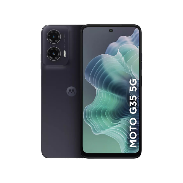 گوشی موبایل موتورولا Moto G35 5G رنگ Midbaight Black با طراحی مینیمال و ماژول دوربین دوگانه