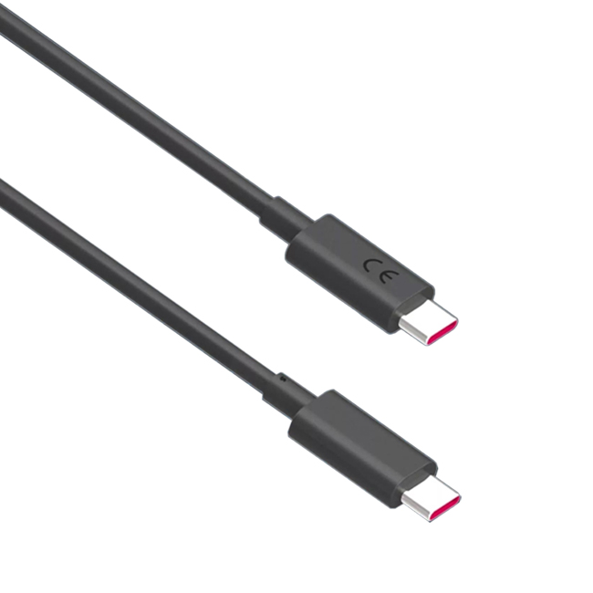 کابل فست شارژ و فست دیتا USB-C به USB-C موتورولا با نوار قرمز مخصوص شارژرهای ۶۸ وات و ۱۲۵ وات