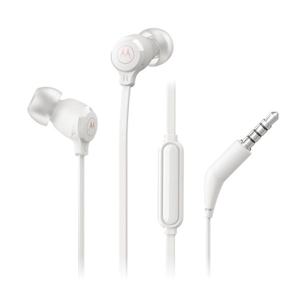 هدفون سیمی موتورولا مدل EARBUDS 3-S | Motorola In-Ear Headphones with Mic رنگ سفید