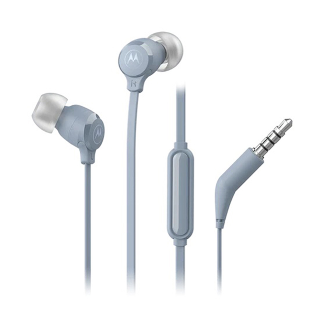 هدفون سیمی موتورولا مدل EARBUDS 3-S | Motorola In-Ear Headphones with Mic رنگ آبی