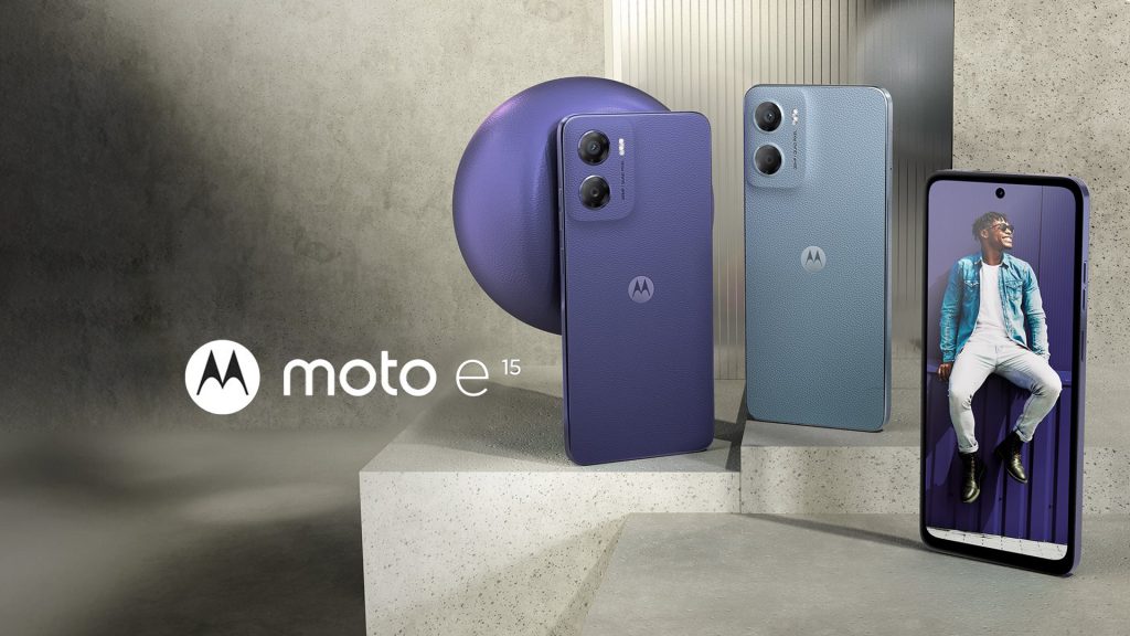 گوشی Motorola Moto E15 با نمایشگر ۶.۶۷ اینچی، دوربین ۳۲ مگاپیکسلی و باتری ۵۲۰۰ میلی‌آمپر