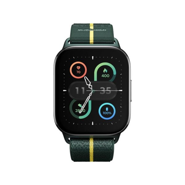 ساعت هوشمند Moto Watch Fit موتورولا با فریم آلومینیومی سبک، بند Trekking Green و نمایشگر سفارشی