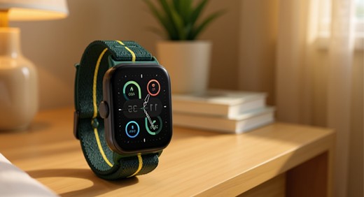 ساعت هوشمند Moto Watch Fit موتورولا با فریم آلومینیومی سبک، بند Trekking Green و نمایشگر سفارشی