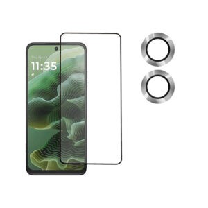 گلس HD+ موتورولا Moto G35 به‌همراه 2 عدد محافظ لنز دوربین – پک محافظتی کامل